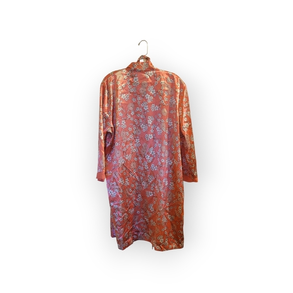 Adonna Silky Floral Pink Robe Size Large - Picture 3 of 6